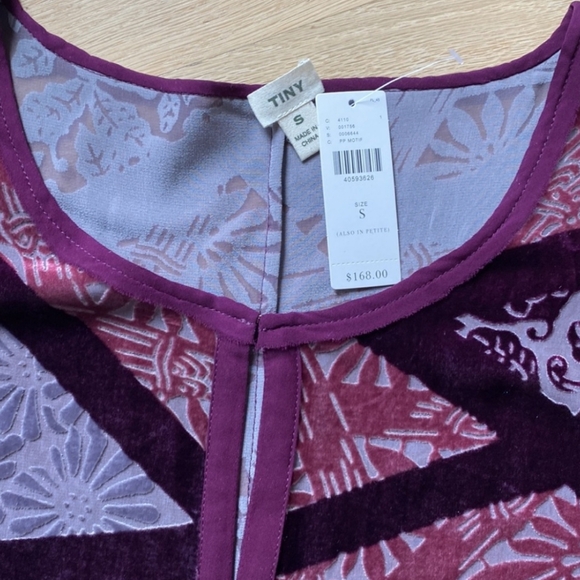 🆕️ Anthropologie Tiny Velvet Patchwork Blouse. NWT - Picture 11 of 14